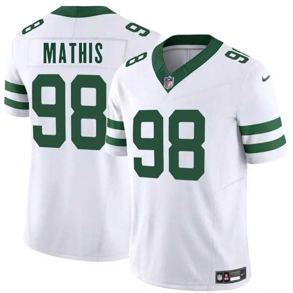 Men & Women & Youth New York Jets #98 Phidarian Mathis White 2025 F.U.S.E. Vapor Untouchable Limited Stitched Jersey->new york jets->NFL Jersey